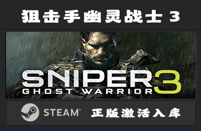 Steam游戏 狙击手幽灵战士 3 国区 正版激活入库